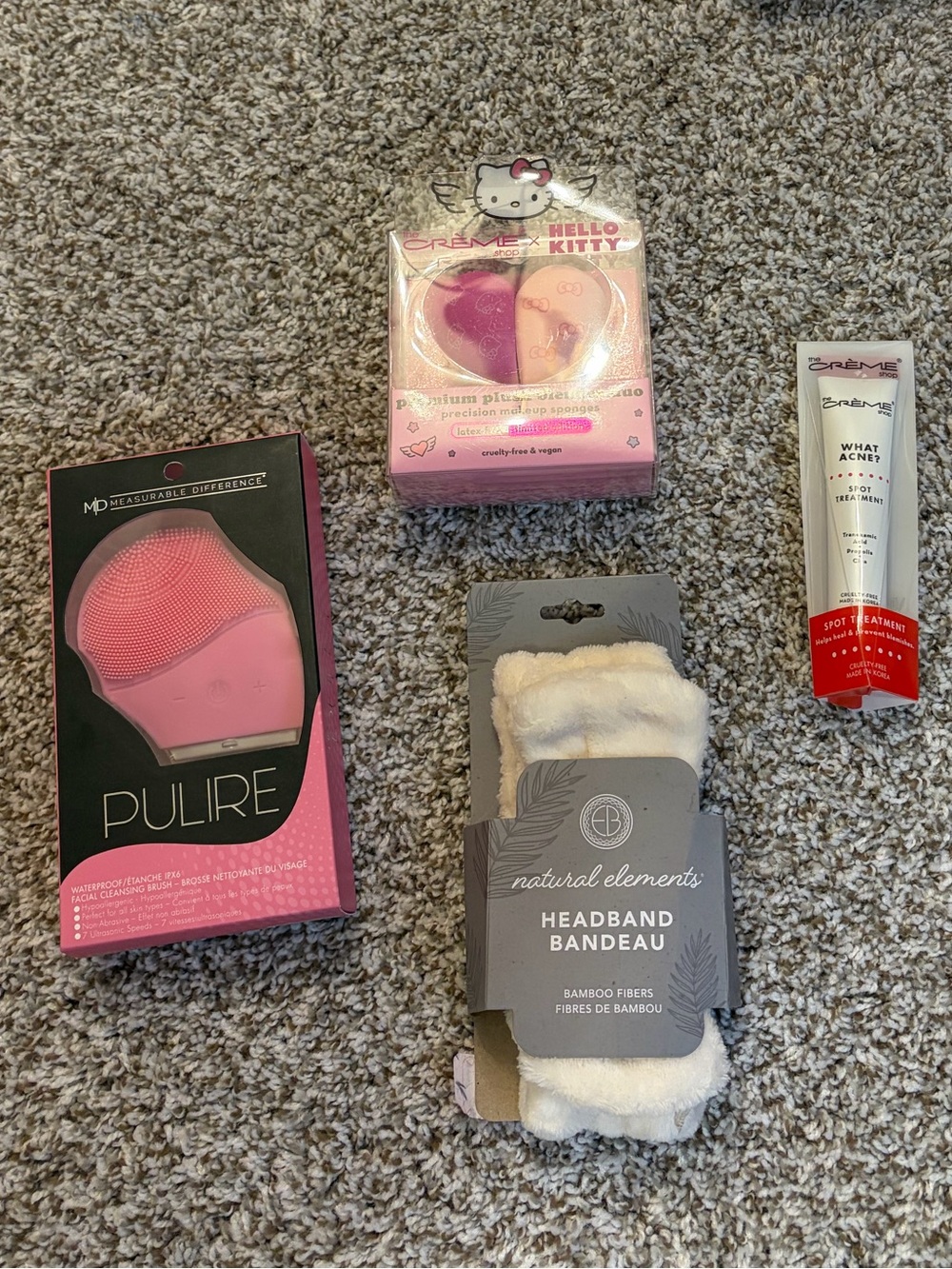 New With Tags Crème Shop and Facial Scrubber With Headband Bundle